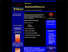 Tablet Screenshot of businessethics.ca